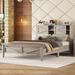 Farmhouse Full/Queen Size Bed Frame with Storage Headboard and Double Sliding Barn Door, Rustic Platform Bed w/ Charging Station