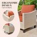 OVIOS 7-piece Patio Furniture Wicker Outdoor Curved Armrest Conversation Set