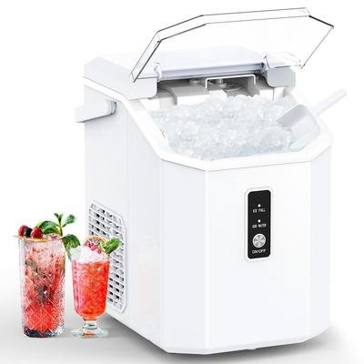 Ice Makers Countertop, Portable Ice Maker Machine with Handle, Self-Cleaning Ice Maker, Ice Scoop and Basket