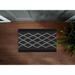 TRELLIS HARLEQUIN CHARCOAL with Rubberized non-slip Backing Indoor