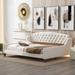 Modern Luxury Tufted Button Daybed, Full, Beige, Gray/Beige - Elegant Design, Durable Frame, Multifunctional and Stylish