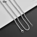 1Pc Stainless Steel Square Rolo Stainless Steel Chain Necklace Round Box Necklace Men Women Width