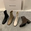 Stivali da donna tacchi alti Chelsea scarpe autunnali stivali-donna Stiletto Med caviglia donna