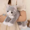 53CM Cute Simulated Cat Doll Plush Toy Stuffed Soft Animal Plush white Gray Kitten Pillow Kids Girls