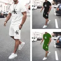 New Summer 2024 set da uomo esplosivo Super Hot Casual Fashion Sportswear 3d Digital Printed t-shirt