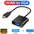 Convertitore HD 1080P HDMI a VGA cavo HDMI con alimentatore Audio adattatore HDMI maschio a VGA