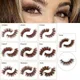 1 Pair 3D Brown Eyelashes Natural Thick Wispies Lash Extension Eyelashes Mink Hair False Lash Beauty