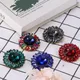 Dmari Women Brooch Big Rhinestone Brooch Pin 7-Color Round Crystal Badges Luxury Jewelry Accessories