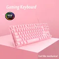 Gaming Wired Tastatur RGB Backlit Rosa Tastatur LED Licht Membran ABS Gamer Tastatur Für Laptop PC