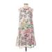 Tommy Hilfiger Casual Dress - Mini High Neck Sleeveless: Pink Floral Dresses - Women's Size 4