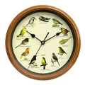 Bird Wall Clock Minimalist Silent that Sings on Hour Bird Clock with Sound for Kitchen Bedroom