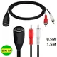 Din 8 Pin to 2RCA Cable 8Pin Din Female Plug to 2-RCA Male Audio Adapter Cable for Musical