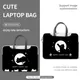 Laptop Bag Sleeve Black Cat Cover Handle Bag13 14 15 17inch Waterproof Shockproof Case Laptop