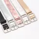 New Korean Version All-match Ladies Belt Shiny Pu Alloy Buckle Belt Student Jeans Decorative Belt