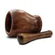 Wood Mortar and Pestle Garlic Press Ginger Crusher Spices Grinding Set for Grinding Crushing Herbs