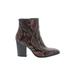 Zara Ankle Boots: Brown Snake Print Shoes - Women's Size 39 - Almond Toe