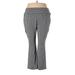 Nine West Casual Pants - Mid/Reg Rise: Gray Bottoms - Women's Size 2X