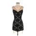 Foreign Exchange Cocktail Dress: Black Brocade Dresses - Women's Size Small