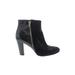Ann Taylor Ankle Boots: Black Print Shoes - Women's Size 8 - Almond Toe