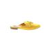 River Island Mule/Clog: Yellow Print Shoes - Women's Size 7 - Almond Toe