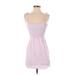 LA Hearts Casual Dress - Mini Square Sleeveless: Pink Dresses - Women's Size Small