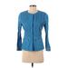 Elie Tahari Jacket: Short Blue Print Jackets & Outerwear - Women's Size Small