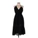 Gap Casual Dress - Party V-Neck Sleeveless: Black Solid Dresses - Women's Size Medium