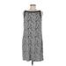 Ann Taylor Factory Casual Dress - Shift High Neck Sleeveless: Gray Color Block Dresses - Women's Size Medium Petite