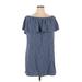 Old Navy Casual Dress - Shift Boatneck Short sleeves: Blue Dresses - Women's Size X-Large