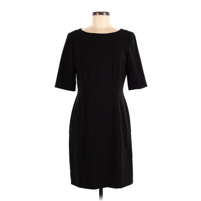 Tahari by ASL Casual Dress - Sheath: Black Solid Dresses - Women's Size 8