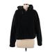 Calvin Klein Performance Fleece Jacket: Short Black Print Jackets & Outerwear - Women's Size Medium