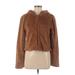 PrettyLittleThing Faux Fur Jacket: Brown Tortoise Jackets & Outerwear - Women's Size 8