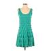 Isle Apparel Casual Dress - DropWaist: Teal Dresses - Women's Size X-Small