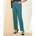 Blair Women's Slimtacular® Ponte Knit Straight Leg Pants - Green - 3X - Womens