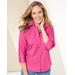 Blair Women's Foxcroft Wrinkle-Free Solid 3/4 Sleeve Shirt - Pink - 8P - Petite