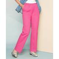 Blair Women's Classic Comfort® Straight Leg Pull-On Pants - Pink - PM - Petite