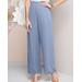 Blair Women's Alex Evenings Special Occasion Chiffon Pull-On Pants - Blue - L - Misses