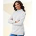 Blair Women's Monroe Mock Neck Long Sleeve Sweater - White - PM - Petite