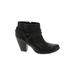 B.O.C Ankle Boots: Black Shoes - Women's Size 7 1/2 - Round Toe