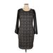 DR Collection Casual Dress - Sheath: Black Brocade Dresses - Women's Size 14