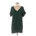 Madewell Casual Dress - Mini: Green Solid Dresses - Women's Size Medium