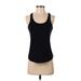 Lululemon Athletica Active Tank Top: Black Print Activewear - Women's Size X-Small