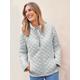 Avena Damen Stepp-Jacke Grau einfarbig