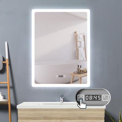 Acezanble - Badspiegel mit Beleuchtung Badezimmerspiegel Wandspiegel Lichtspiegel 60 x 80 cm