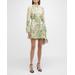 Lyra Floral Bell-sleeve Mini Shirt Dress