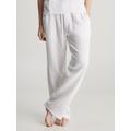 Pyjamahose CALVIN KLEIN UNDERWEAR "SLEEP PANT" Gr. XL (42/44), N-Gr, weiß (white) Damen Hosen Pyjamas