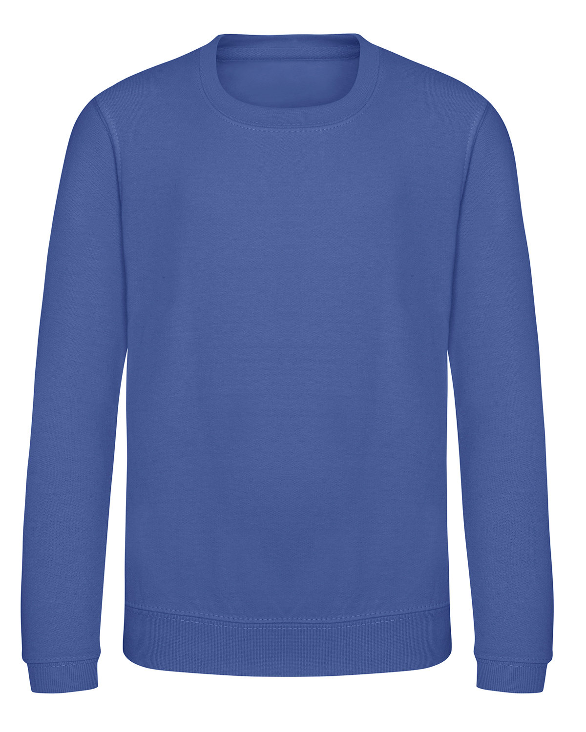 Just Hoods By AWDis JHY030 Youth College Crew T-Shirt in Royal Blue size XS | Cotton/Polyester Blend