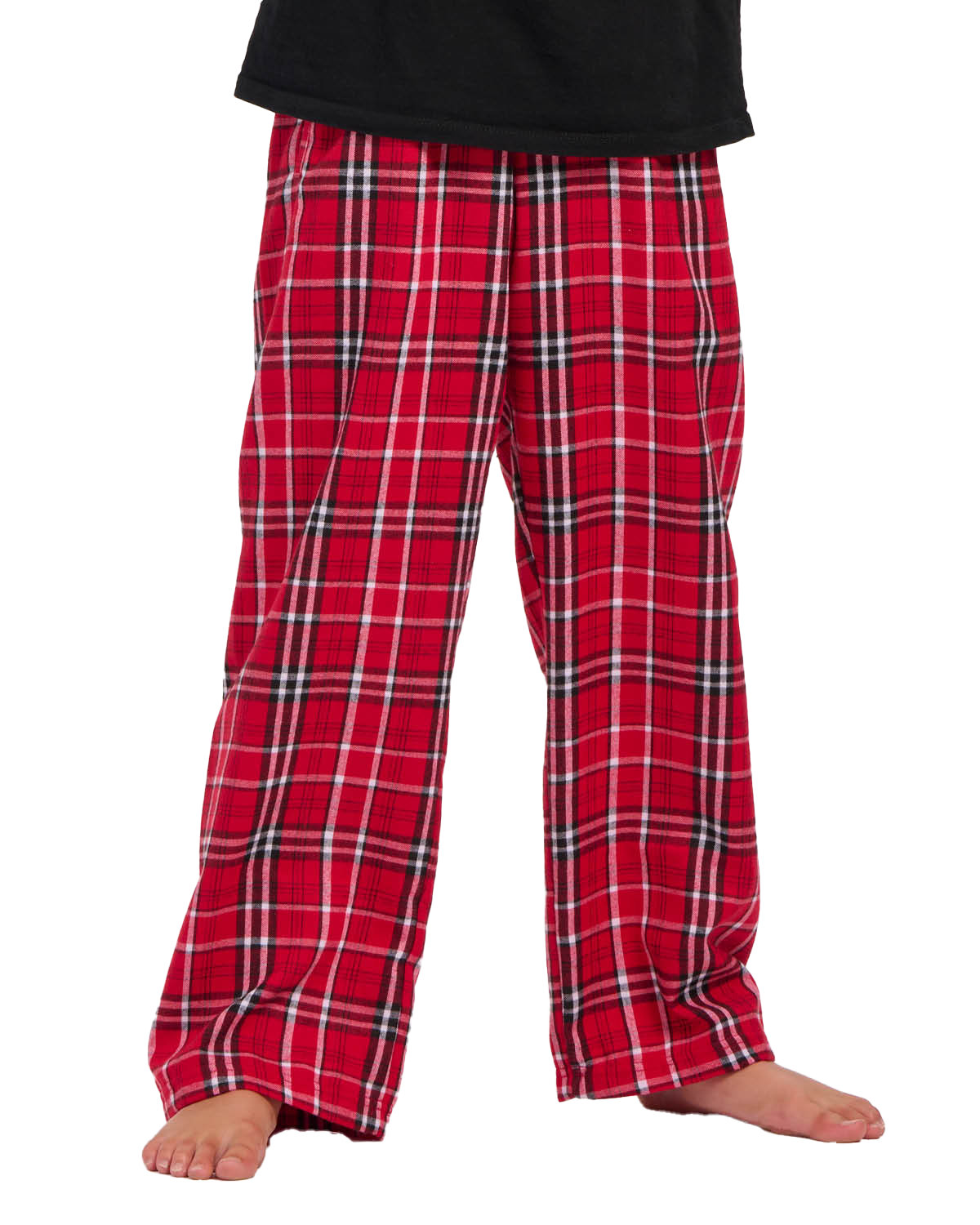 Boxercraft BY6624 Youth Polyester Flannel Pant in Red/White size XL