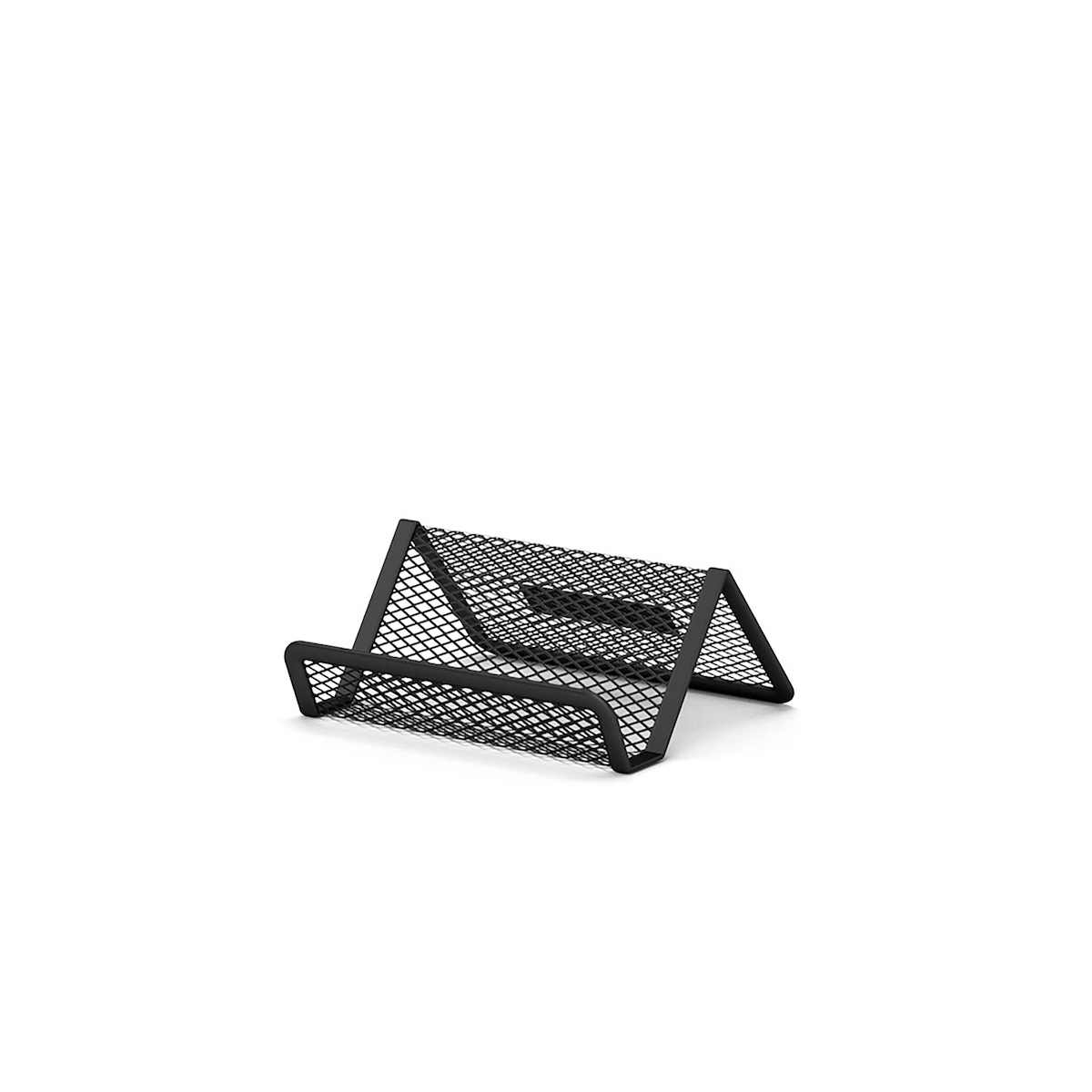 Visitenkartenhalter Metall 9,8x7x4,5cm Schwarz Kartenhalter Visitenkartenständer Aufbewahrung Büro Empfang Aufsteller Ablage für Visitenkarten Notizen Image