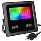 rgbw app led proiettore 15w bluetooth esterno luce di inondazione intelligente 2 pz 1 pz 110 v 220 v ip66 impermeabile cambia colore riflettore app controllo di gruppo